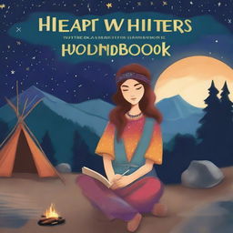 A captivating book cover titled 'The Heart Writer's Handbook for Adventurous Writers Looking for Deep Connection and Heart through the Conscious Craft of Writing'