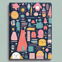 A vibrant and engaging sketchbook cover that appeals to both kids and adults