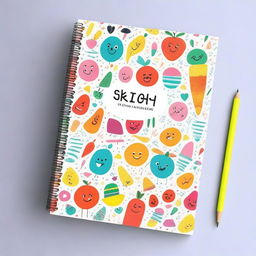 A vibrant and engaging sketchbook cover that appeals to both kids and adults