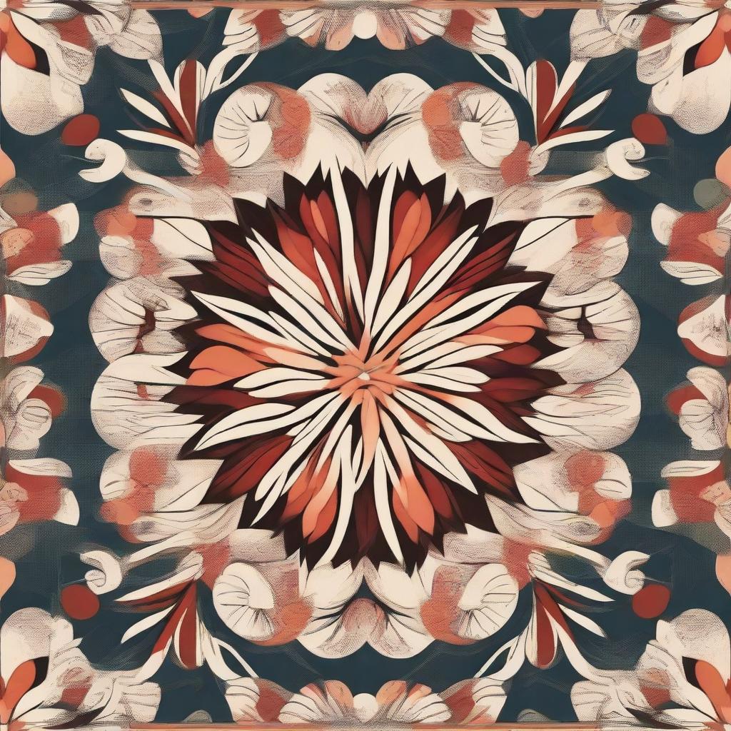 A beautiful floral pattern with a radial symmetry