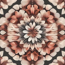 A beautiful floral pattern with a radial symmetry