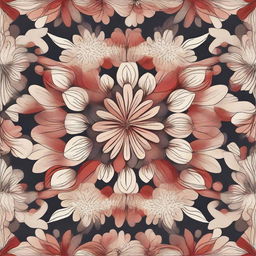 A beautiful floral pattern with a radial symmetry