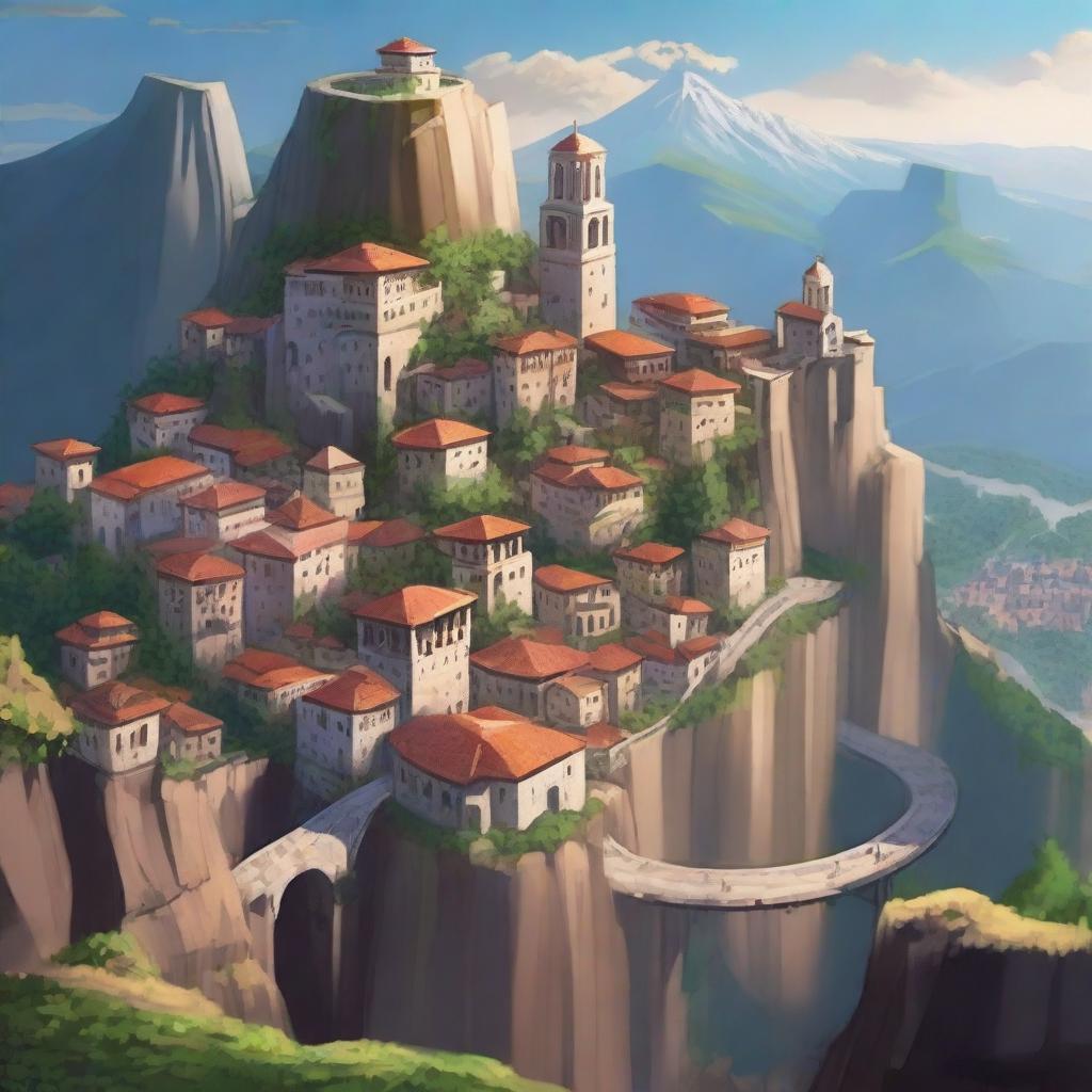 A stunning city built on the edge of a dramatic cliff