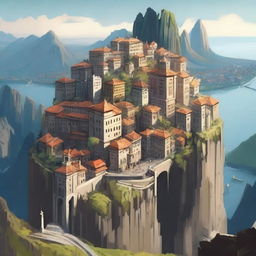 A stunning city built on the edge of a dramatic cliff