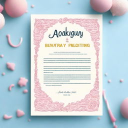 A whimsical contract document with frosting piped around the edges