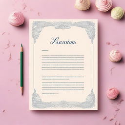 A whimsical contract document with frosting piped around the edges