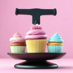 A scale balancing a cupcake on one side and a big company on the other