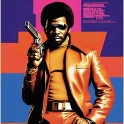 A 1970s-style poster featuring Michael Rappaport dressed as Shaft