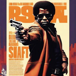 A 1970s-style poster featuring Michael Rappaport dressed as Shaft