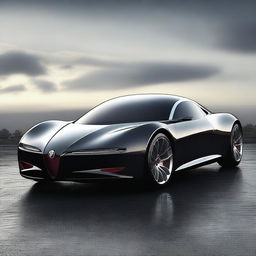 A sleek and futuristic concept car from Alfa Romeo, featuring smooth lines, advanced aerodynamics, and a luxurious interior