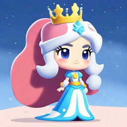 Create a Brawl Stars character named Snow, designed as a princess girl