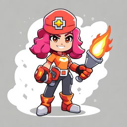 Create a new Brawl Stars character named Izzy Ignite