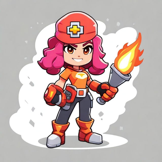 Create a new Brawl Stars character named Izzy Ignite