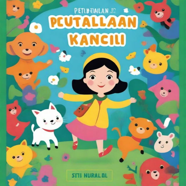 A children's book cover for 'Petualangan Si Kancil' by Siti Nurhaliza