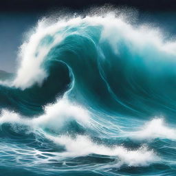 Create a book cover for 'Wave' by Eric Walters, depicting the devastating tsunami of 2004