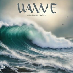 A detailed book cover for 'Wave' by Eric Walters, depicting the devastating tsunami of 2004