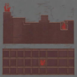 Create a 64x64 pixel art tile sprite for a post-apocalyptic game