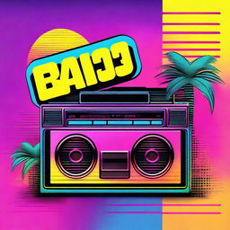 A vibrant and energetic cover for an 80s themed party