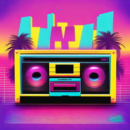 A vibrant and energetic cover for an 80s themed party