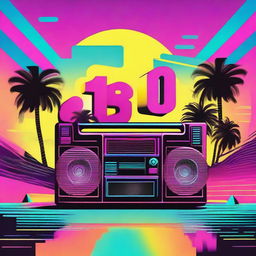 A vibrant and energetic cover for an 80s themed party