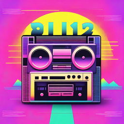 A vibrant and energetic cover for an 80s themed party