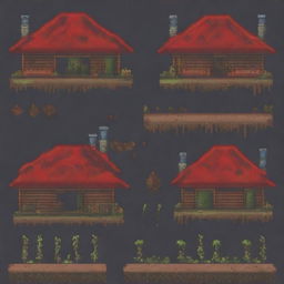 Create a 64x64 pixel art tile sprite for a post-apocalyptic game