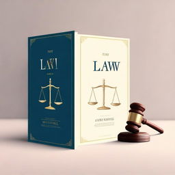 A book cover design for a book about law