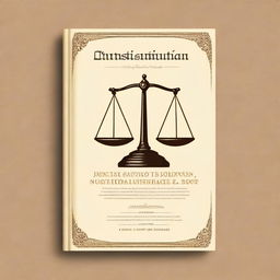 A book cover design for a book about constitutional law