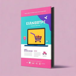 Create a vibrant and modern ebook cover for an ecommerce guide