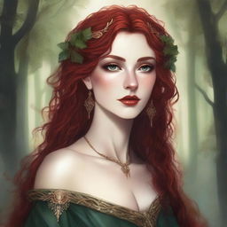 A detailed illustration of Leanan Sidhe, a female archfey