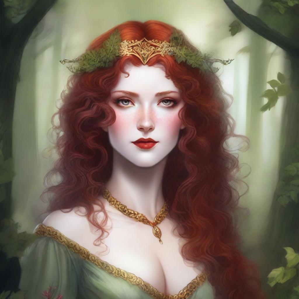 A detailed illustration of Leanan Sidhe, a female archfey