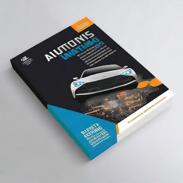 Create a book cover for an automotive electronics training manual titled 'Autotronics'