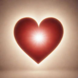 A heart symbol enveloped by soft, radiant light signifying universal love.