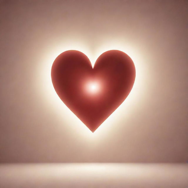 A heart symbol enveloped by soft, radiant light signifying universal love.