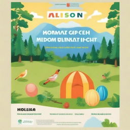 Create a vibrant and engaging poster for an outdoor quiz event in Volzhsky