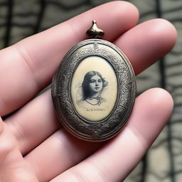 An image featuring an antique locket held delicately in someone's hand