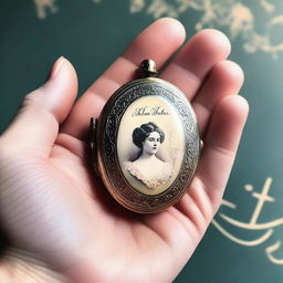 An image featuring an antique locket held delicately in someone's hand