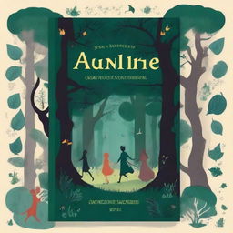 Create the cover of a book with the prompt 'Some adventurers enter a forest full of creatures from fairy tales without knowing that this would be the worst decision they could have made