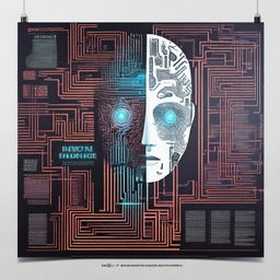 A visually striking poster about artificial intelligence