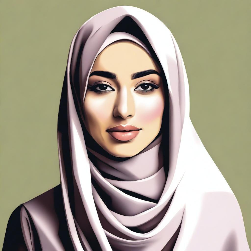 A tasteful and respectful depiction of a woman wearing a hijab