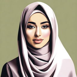 A tasteful and respectful depiction of a woman wearing a hijab