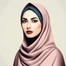 A tasteful and respectful depiction of a woman wearing a hijab