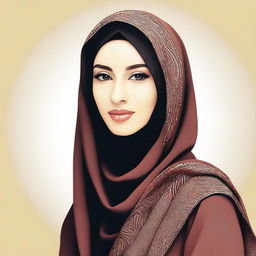 A tasteful and respectful depiction of a woman wearing a hijab