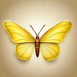 Create an image of a banana butterfly with wings resembling banana peels