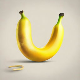 Create an image of a bitten banana, showing a banana with a bite taken out of it