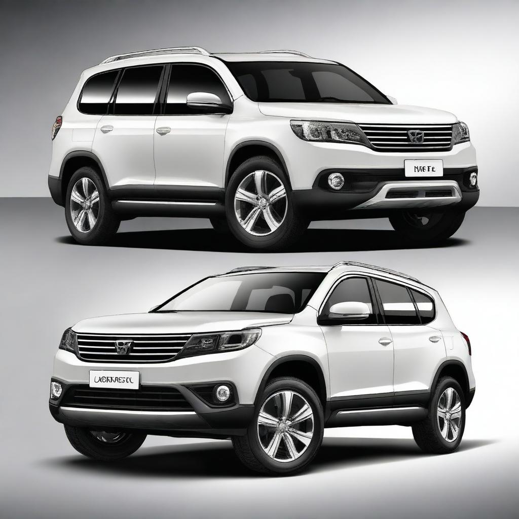 Design a compact SUV with a wheelbase of 2540mm and dimensions of 4990mm in length, 2010mm in width, and 1610mm in height