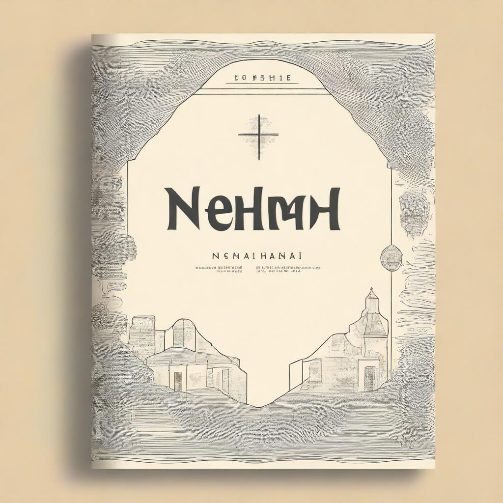 Design a book cover for the Bible book 'Nehemiah'