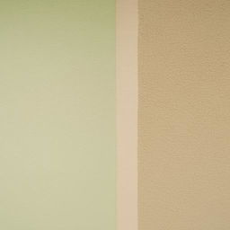 Walls painted in alternating shades of soft green and warm beige