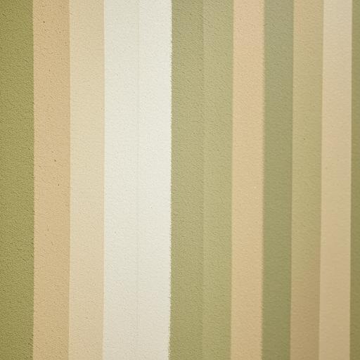 Walls painted in alternating shades of soft green and warm beige