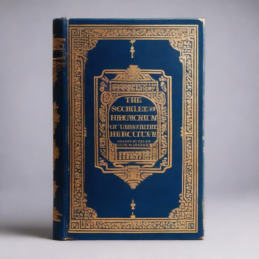 An archeology book with a dark blue cover, titled 'The Scrolls of Herculaneum and Their Impact on Roman Thought' by Antonios Mylonas, published in 1905